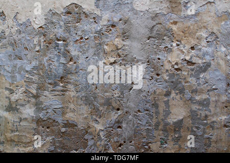 Beautiful close up of a textured abstract old cracked wall background Stock Photo
