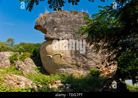 Mingon pagoda, ancient city of Mingon, Myanmar Stock Photo