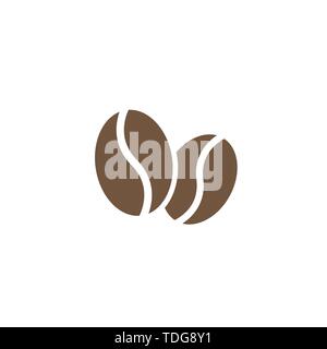 coffee beans icon. caffeine symbol. Flat vector illustration Stock Vector