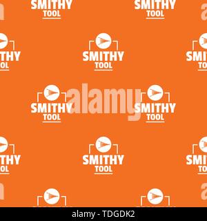 Smithy tool pattern vector orange Stock Vector