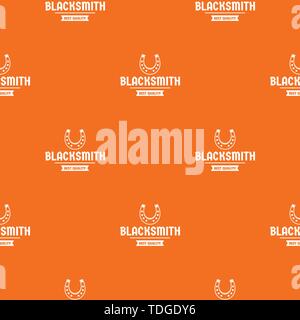 Shop blacksmith pattern vector orange Stock Vector