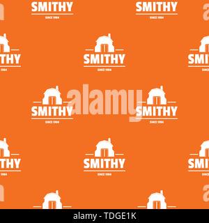 Smithy pattern vector orange Stock Vector