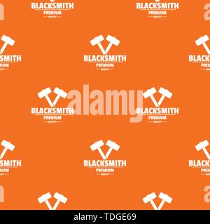 Premium blacksmith pattern vector orange Stock Vector