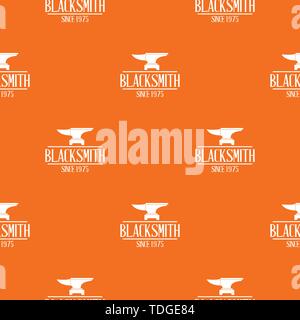 Master blacksmith pattern vector orange Stock Vector