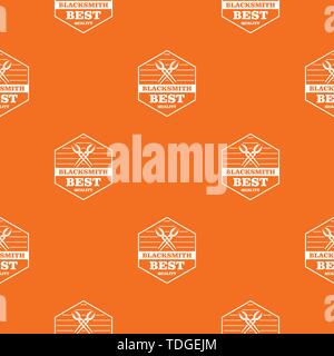 Quality blacksmith pattern vector orange Stock Vector