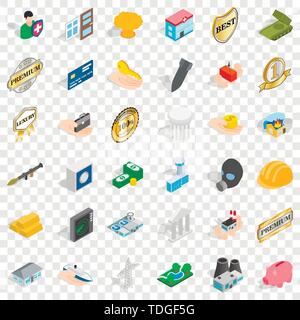 Hospital icons set, isometric style Stock Vector