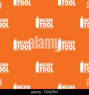 Welder tool pattern vector orange Stock Vector