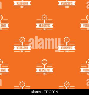 Welding service pattern vector orange Stock Vector
