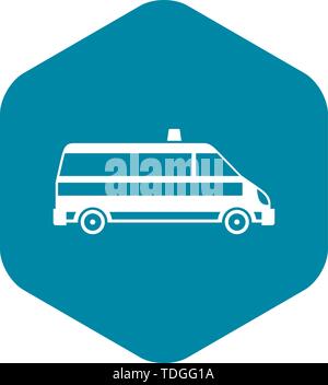 Ambulance car icon, simple style Stock Vector