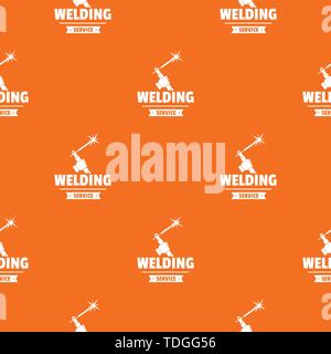 Welding workshop pattern vector orange Stock Vector