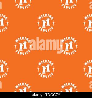 Welding instrument pattern vector orange Stock Vector