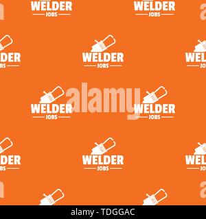 Welder pattern vector orange Stock Vector