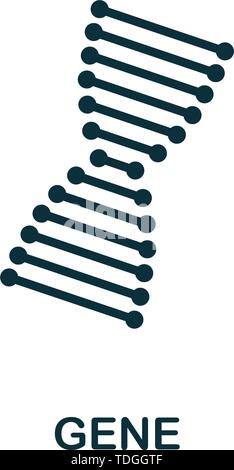 Gene vector icon symbol. Creative sign from biotechnology icons collection. Filled flat Gene icon for computer and mobile Stock Vector