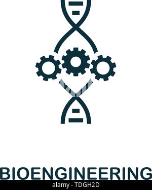 Bioengineering vector icon symbol. Creative sign from biotechnology icons collection. Filled flat Bioengineering icon for computer and mobile Stock Vector