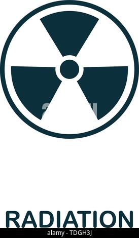 Radiation vector icon symbol. Creative sign from biotechnology icons collection. Filled flat Radiation icon for computer and mobile Stock Vector
