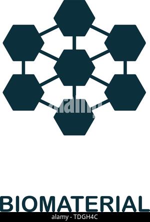 Biomaterial vector icon symbol. Creative sign from biotechnology icons collection. Filled flat Biomaterial icon for computer and mobile Stock Vector