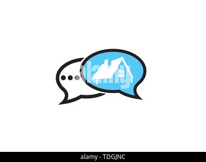 A small green home symbol with window and chimney for logo design illustration in a shape icon Stock Vector
