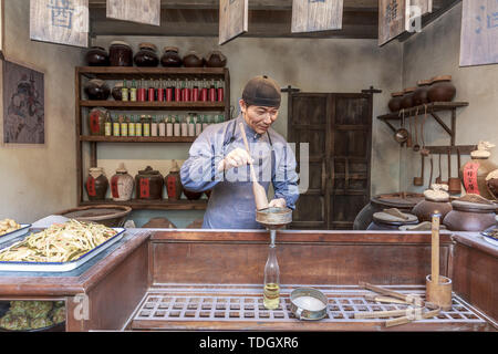 Old Shanghai food shop in Shanghai Che Dun Film and Television City Stock Photo