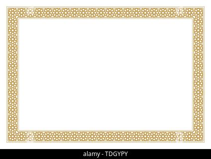 Gold Certificate of Appreciation Border Ready add Text Stock Vector