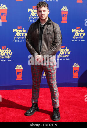 Santa Monica, USA. 15th June, 2019. Singer Bazzi arrives at the 2019 MTV Movie And TV Awards held at Barker Hangar on June 15, 2019 in Santa Monica, Los Angeles, California, USA. Credit: Image Press Agency/Alamy Live News Stock Photo