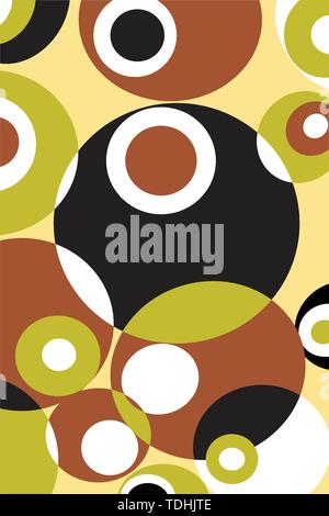 Abstract of geometric shapes pattern. retro style Stock Vector