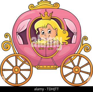 Princess in carriage theme image 3 - eps10 vector illustration Stock ...