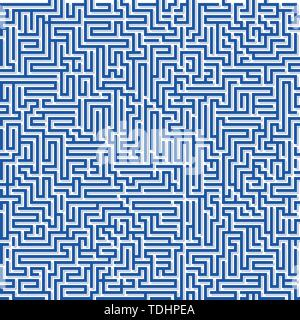 Vector illustration. Seamless labyrinth texture. Geometric brain forms Stock Vector