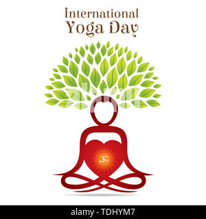 creative international yoga day poster design, go green concept vector Stock  Photo - Alamy