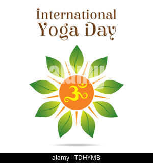 creative international yoga day poster design, go green concept vector  Stock Photo - Alamy