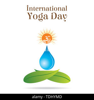 creative international yoga day poster design, go green concept vector  Stock Photo - Alamy