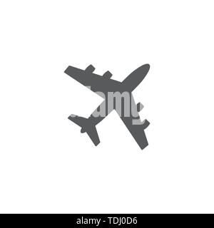 Airplane icon vector on white background Stock Vector