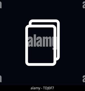 Copy icon. Duplicate app sign. Simple User interface element. EPS10 vector. Stock Vector