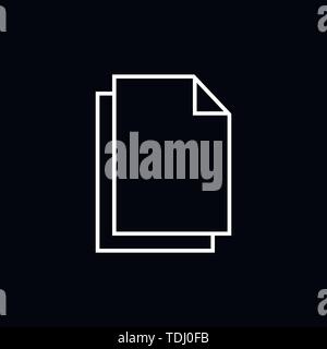 Copy icon. Duplicate app sign. Simple User interface element. EPS10 vector. Stock Vector