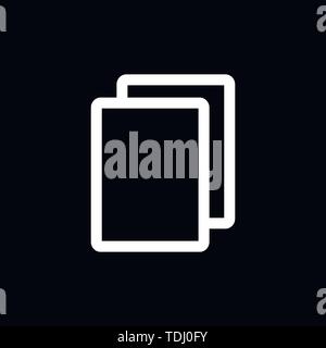 Copy icon. Duplicate app sign. Simple User interface element. EPS10 vector. Stock Vector