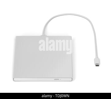 Optical disc drive on white background Stock Photo - Alamy