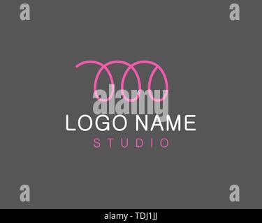 Abstract letter M logo for business. Vector illustration Stock Vector