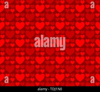 Vector illustration pattern of big and small hearts Stock Vector
