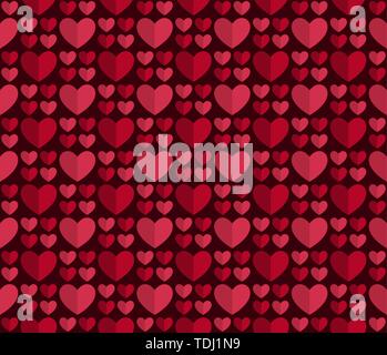 Vector illustration pattern of big and small hearts Stock Vector