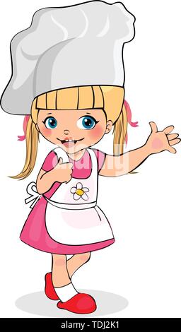 blonde female chef cartoon