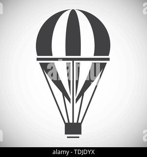 Hot Air balloon icon on background for graphic and web design. Simple illustration. Internet concept symbol for website button or mobile app. Stock Vector