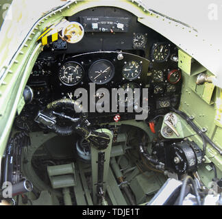 a restored Spitfire is ready to fly Stock Photo