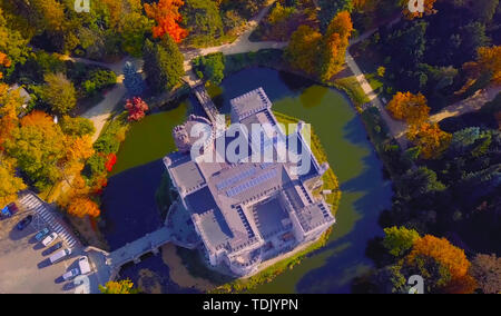 beautiful palaces in the middle of the forest - natural air - a place more than wonderful - beautiful northern Poland Stock Photo