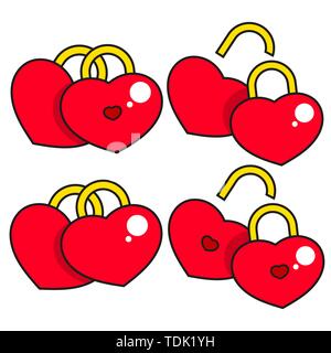 Lock Icons Set Vector. Lock Vector Design. Sign Design. Flat Style. Vector Eps 10 Stock Vector