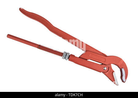 Water-pump pliers open and isolated on a white background Stock Photo