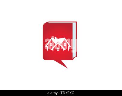 Architecture for home and houses for logo design illustration, property icon in a chat symbol Stock Vector