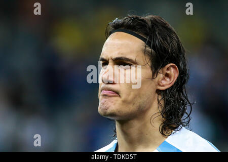 Belo Horizonte, Brazil. 16th June, 2019. Edinson Cavani of Uruguay, during a match between Uruguay and Ecuador, valid for the group stage of the Copa America 2019, held this Sunday (16) at the Estádio do Mineirão in Belo Horizonte, MG. Credit: Dudu Macedo/FotoArena/Alamy Live News Stock Photo