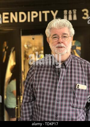 New York, USA. 17th June, 2019. George Lucas visits Serendipity 3 in New York City Credit MPI99/MediaPunch/Alamy Live News Stock Photo