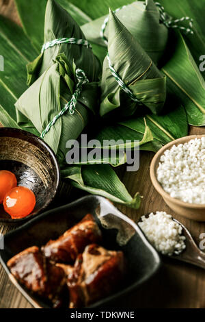 Chinese traditional festivals --Dragon Boat Festival, Zongzi Series Stock Photo