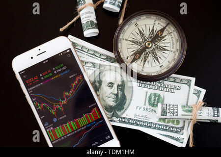Cell phone prototype finance Stock Photo - Alamy