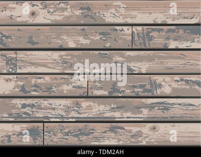 Retro Brown Wooden Wall Background with Old Distressed Timber Detailed vector Grouped and Layered easy to edit colors EPS10 Stock Vector